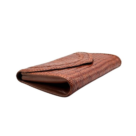 Yves Saint Laurent Vintage Woven Braided Leather Clutch - Picture 4 of 9